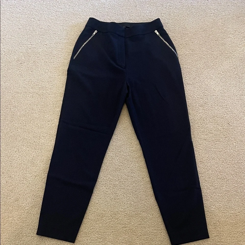 Alexander Wang Women's Navy Pants with Zipper Accent - Picture 2 of 7